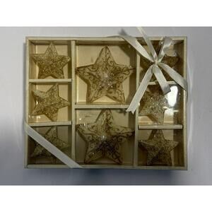 Set of 8 Kirklands Star Floating Candles/Never Used/Original Box, Vintage